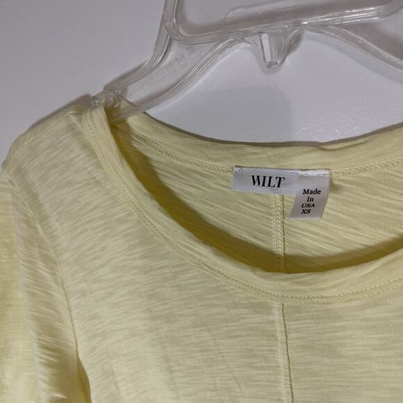 NWOT WILT yellow short sleeve tshirt mini dress size XS - Picture 2 of 4